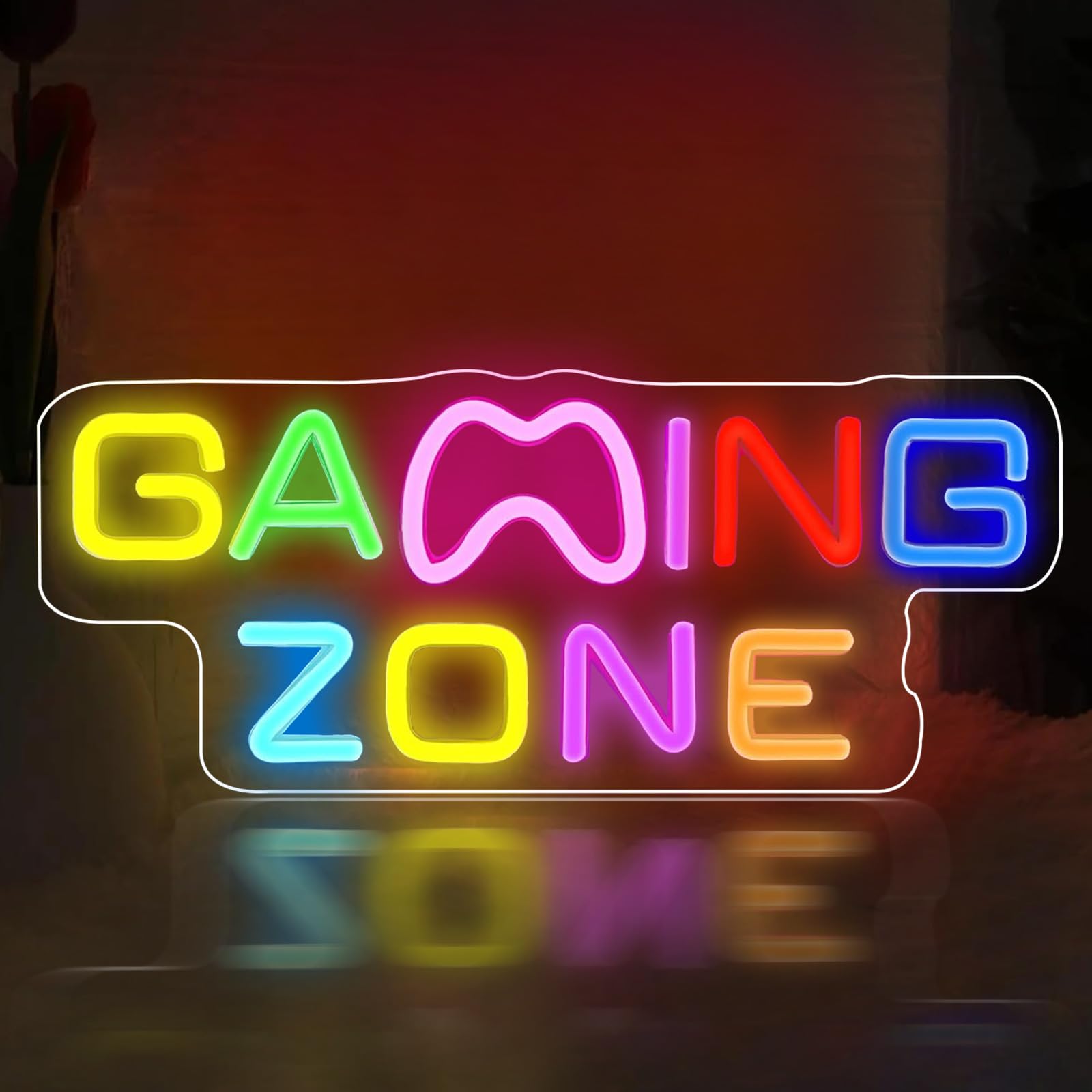 Gaming Zone Neon-Schild Mehrfarbiges Game-Zone-LED-Licht Neonlichter für Wanddekoration Neonlichter für Spielzimmer, Schlafzimmer, Männerhöhle Geschenk für Teens, Freunde, Jungen