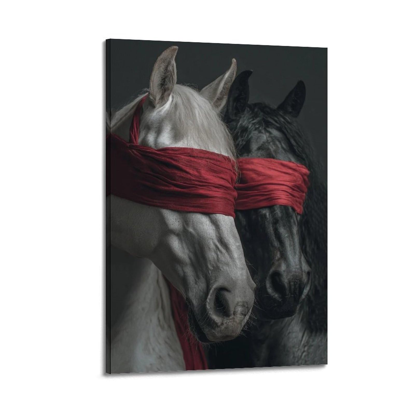 Xkuga Boys Frame-Style Surealist Horse Poster Zen-Inspired Symbols Primal Power Modern Decorative Canvas Prints - Ideal Wall Art For Family, Man Cave, Game Room, & Girls Bedroom 20X30inch(50X75cm)
