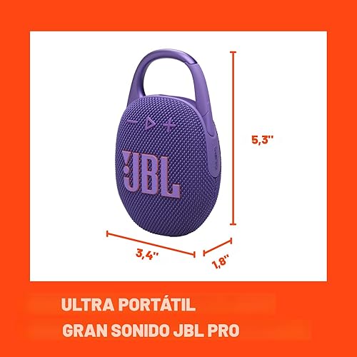 Miniatura 5 de JBL Clip 5 - Altavoz Bluetooth ultraportátil, impermeable y a prueba de polvo, sonido Big JBL Pro con graves intensos, mosquetón integrado, hasta 12