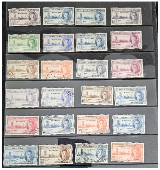 1946 King George VI Victory Omnibus stamps 70+