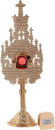 Miniatura 5 de Holyart Mini relicario neogótico en latón dorado h 8.9 in