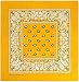 Basico Bandanas Value Pack 100% Cotton Paisley Head Wrap with Tube Face Mask/Headband (6pk- Gold)