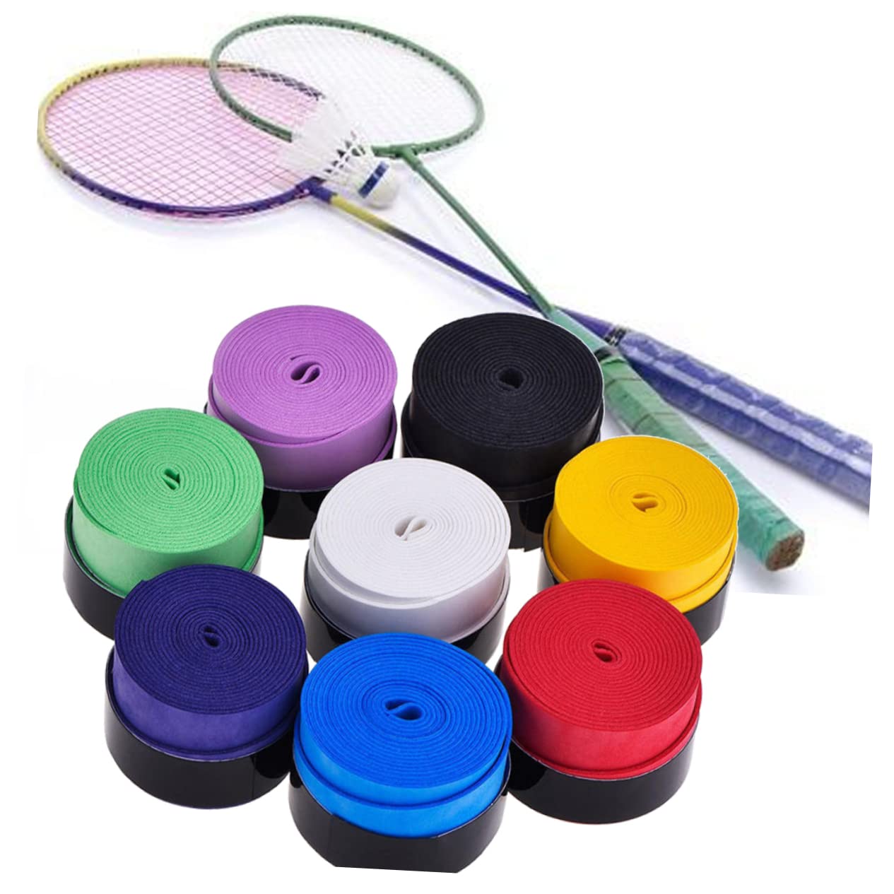 NAMOARLY Sweatband for Badminton Rackets Grip Tape Bat Grip Tape for Badminton Absorbent Anti-Slip for Squash Racket