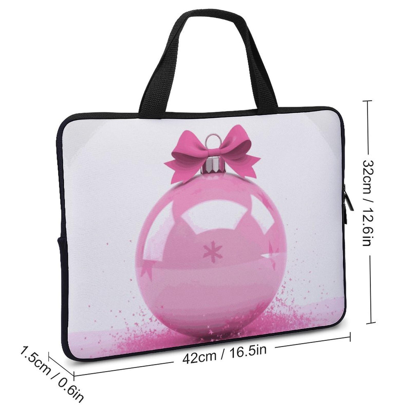 Custodia per computer portatile da 17", ultra sottile, leggera e impermeabile, in neoprene resistente, con cinghia da polso, colore: rosa