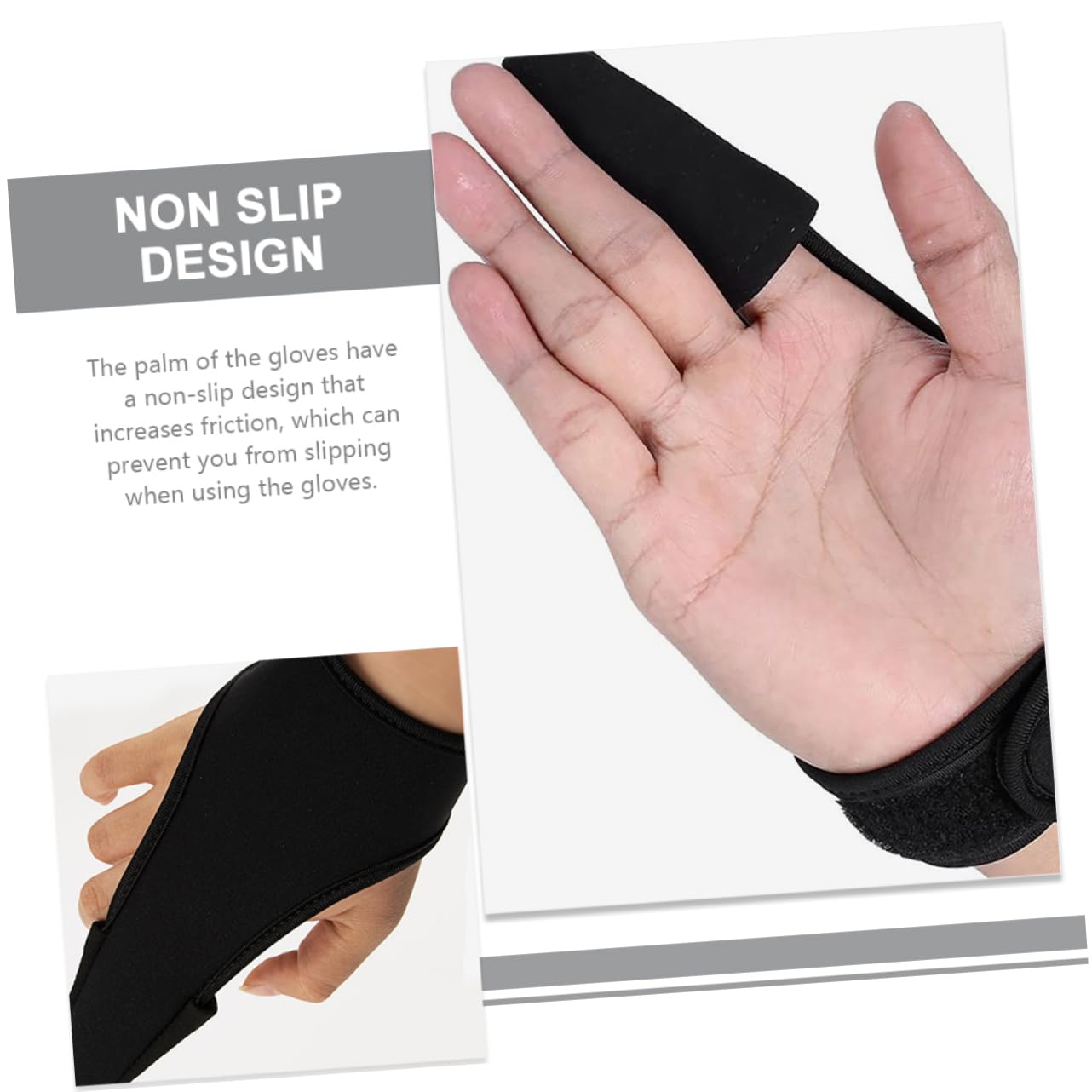 TOYANDONA 5 Pezzi Guanti Antiscivolo Guanti Da Pesce Leggero Casting Copertina Gestione Dito Protettori Guanti Da Pesca Uomo Acqua Salata Guanto Uv Pescare Senza Dita Nero Pelle Di Pecora