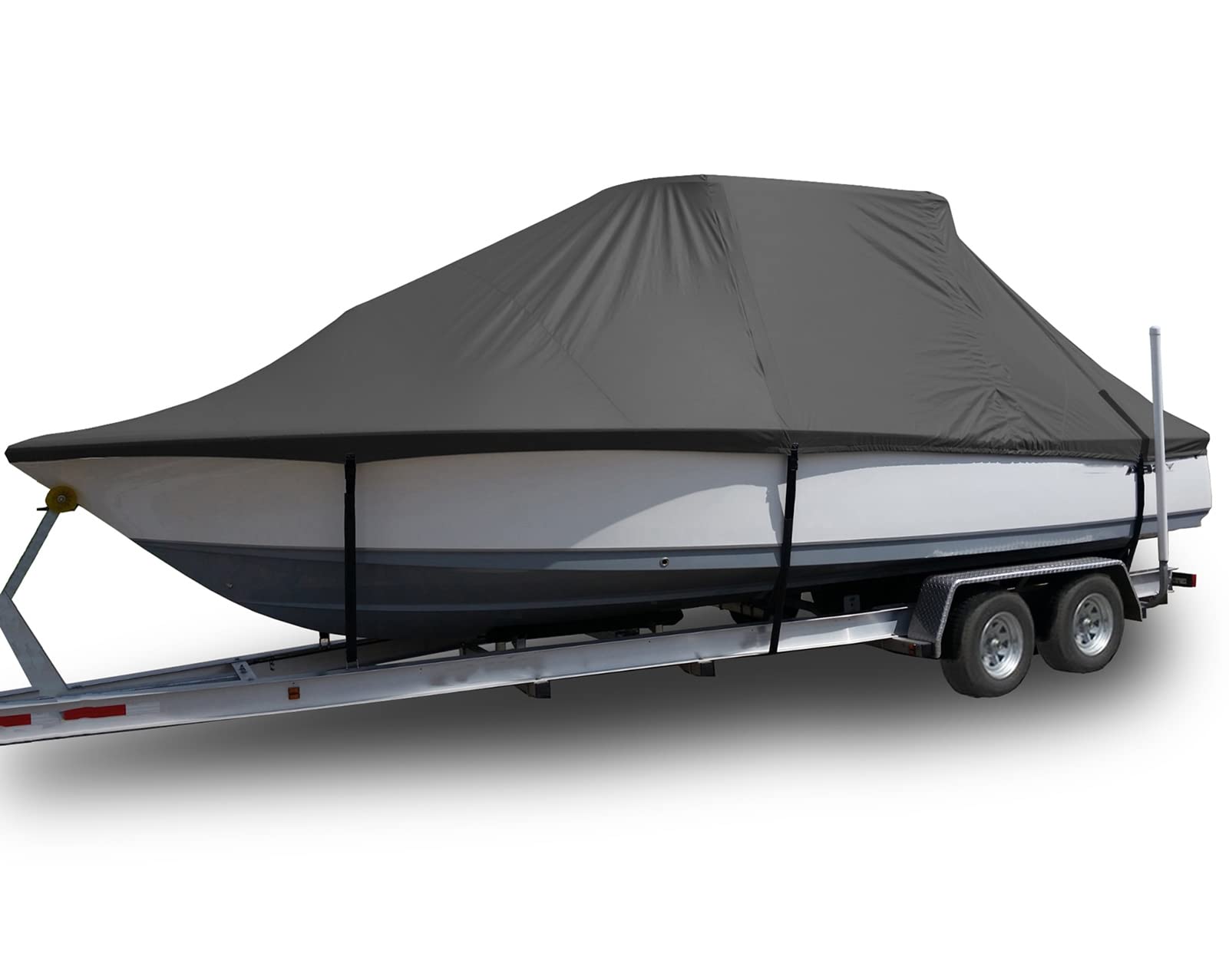 LDIW 11-27FT Coperture per Barche, Resistente ai Raggi UV 600D Impermeabile all Season Marine Dispositivo di Protezione per Yacht Speedboat Fish-Ski V- Hull,25 26 27FT