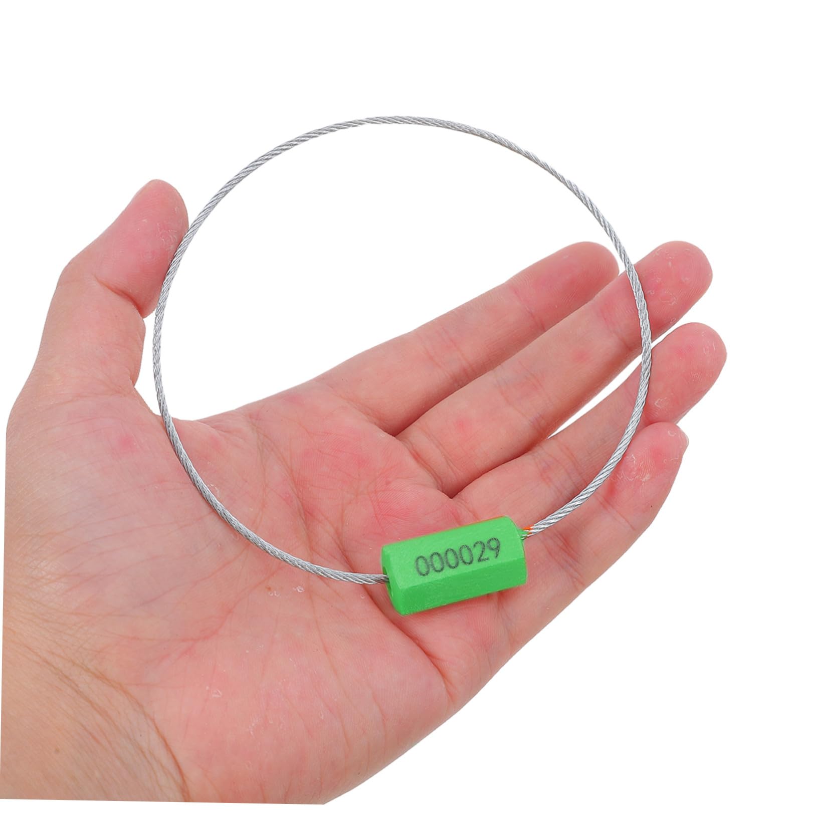 Sigilli di Sicurezza per Cavi in Filo Zincato Resistenti alla Corrosione Numerazione da 0 a 100 per Sigillatura Carichi e Serbatoi 100 Pezzi Verde Abs