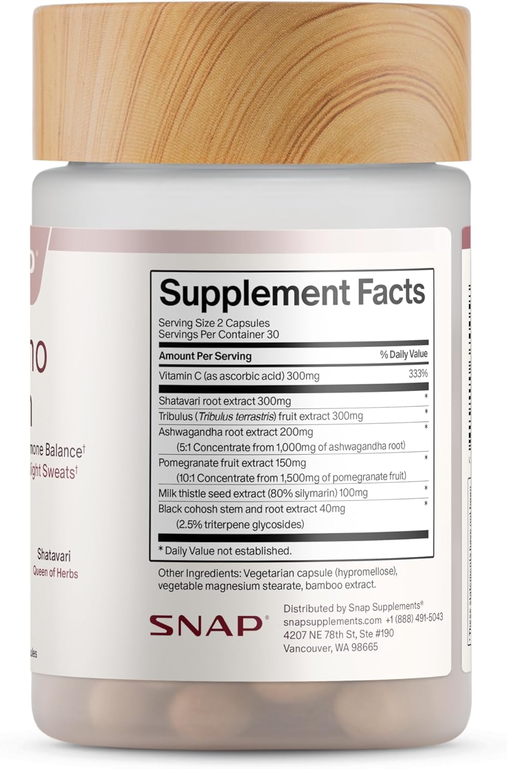 Snap Supplements Perimeno Health Perimenopause Supplements for Women, 60 Ct — Amazon image 8