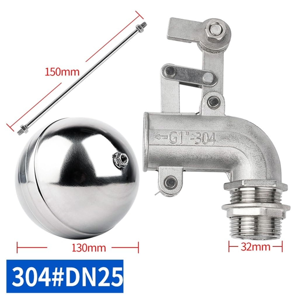Valvola a galleggiante in acciaio inossidabile, 1 valvola a sfera galleggiante regolabile da 1/2" 3/4" 1", regolatore di livello 'acqua con valvola a sfera galleggiante in acciaio inossidabile 304 for