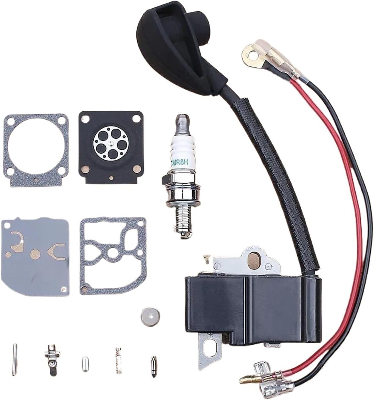 Ignition Coil Carburetor Repair Spark Plug Kit for HS81 HS81R HS81T HS86 HS86R Grass 4237 400 1302 w