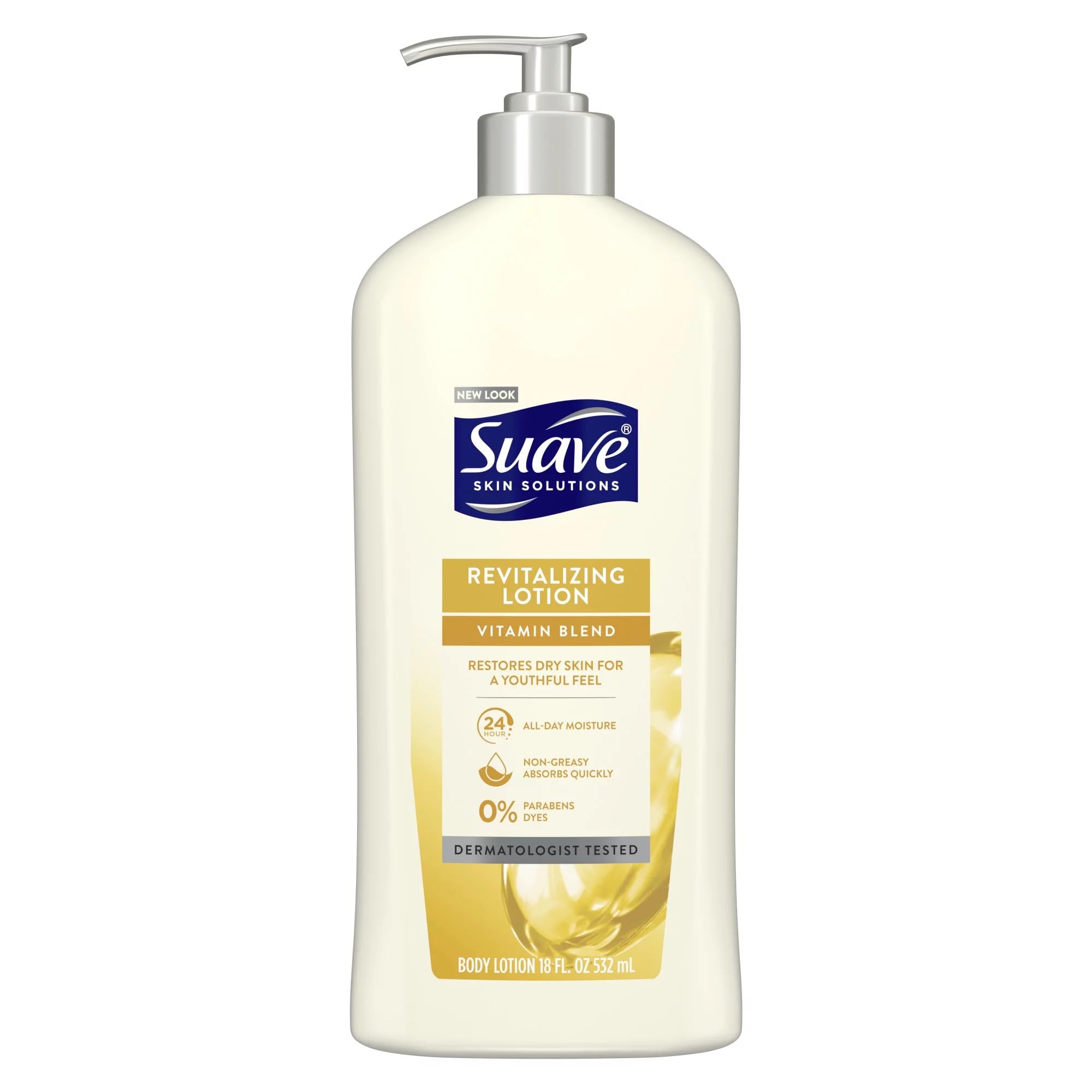 Suave Body Lotion, Revitalizing With Vitamin E 18 oz (Pack of 2)