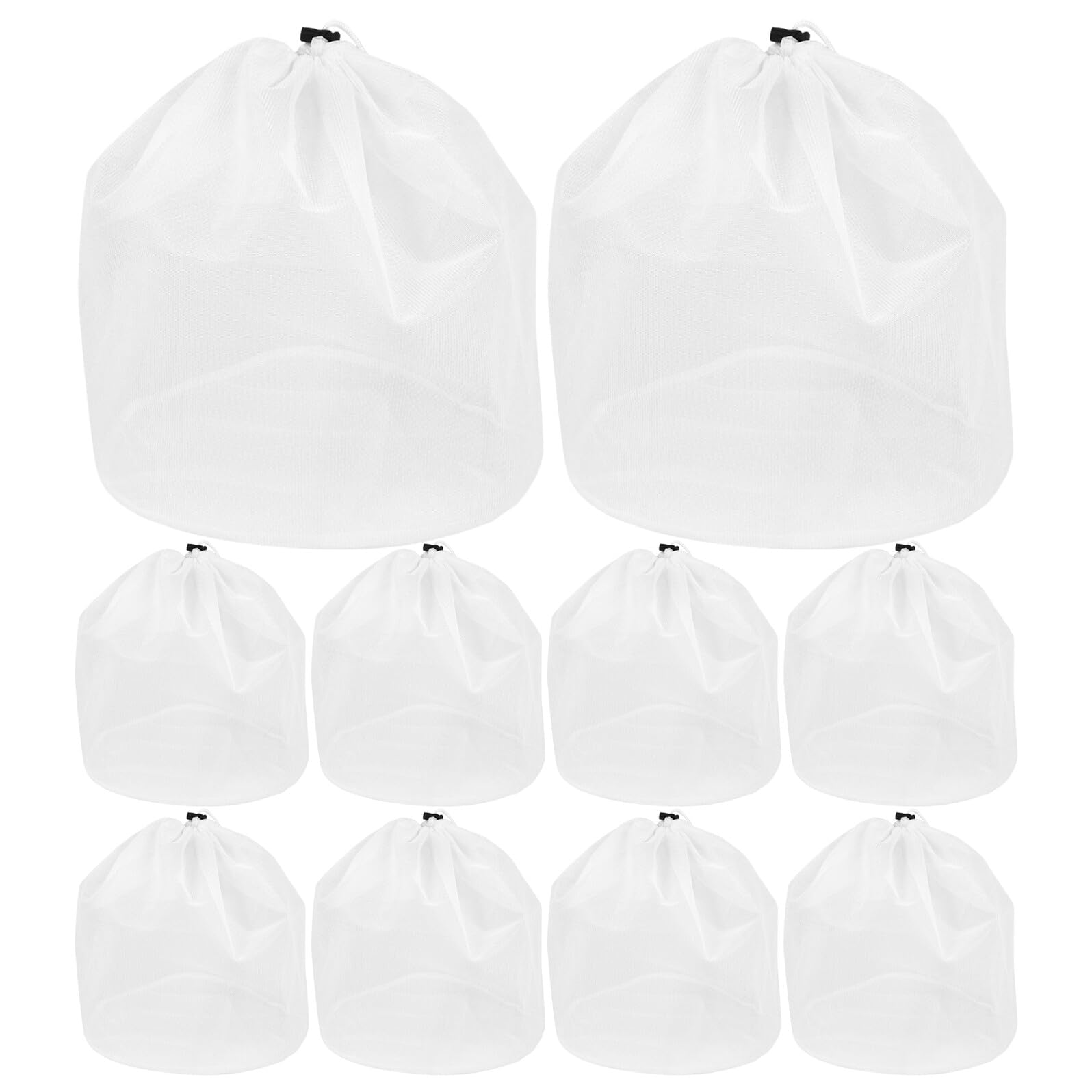 10 Stück Maschinenwaschbare Wäschenetze aus Polyester mit Kordelzugverschluss Feines Netz Schützt Kleidung und Babywäsche Beim Waschen und Reisen