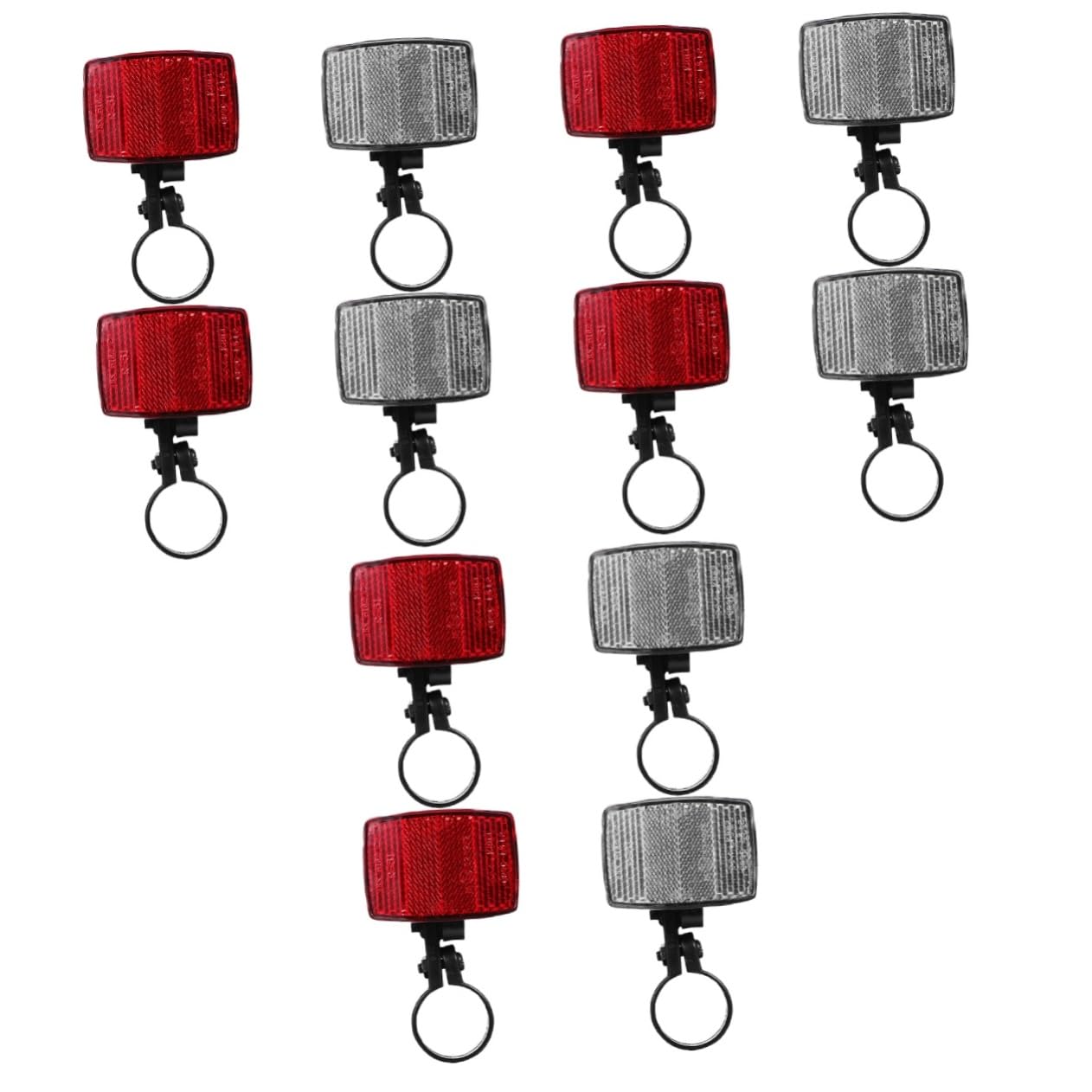 ibasenice 3sets 4pcs Bike Reflective Pieces Front Rear Reflectors for Enhanced Visibility Lightweight Design for Mountain and Road Bicycles Safety Warning Tools for Night Riding 4pcs*3