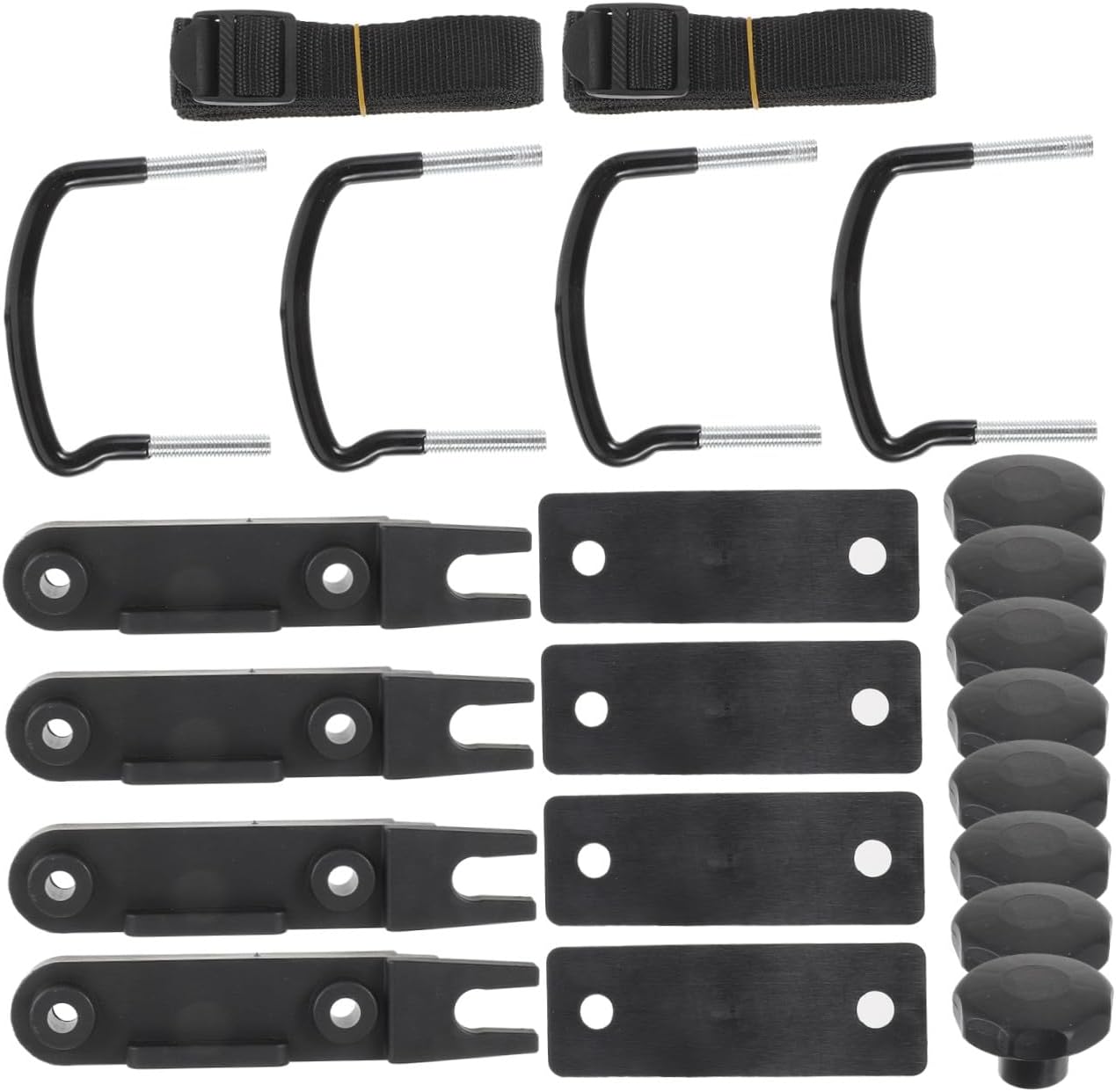 GARVALON 1set U-Bolt Clamps for Roof Box Installation Car Mounting Accessories Lightweight Compact Design Compatible Roof Racks Easy to Install U-Brackets for Cargo
