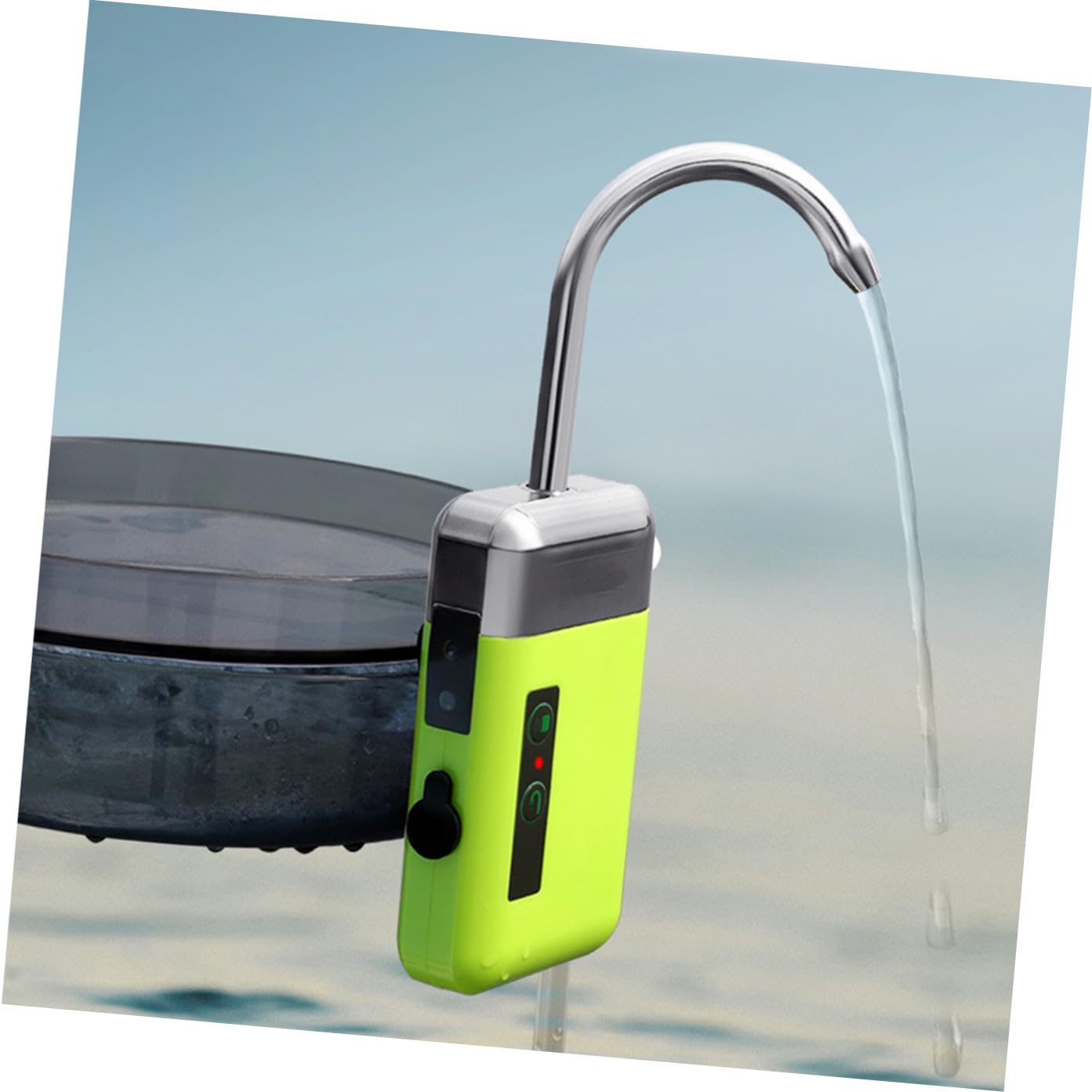 Bomba de Aire y Agua Recargable USB 2000ma 6l/ 1.8m | Abs Verde, Funcionamiento Silencioso, Uso Interior y Pesca Compatible Pecera E Hidroponía