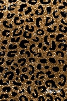 Journal : Faux Gold Glitter Cheetah Notebook