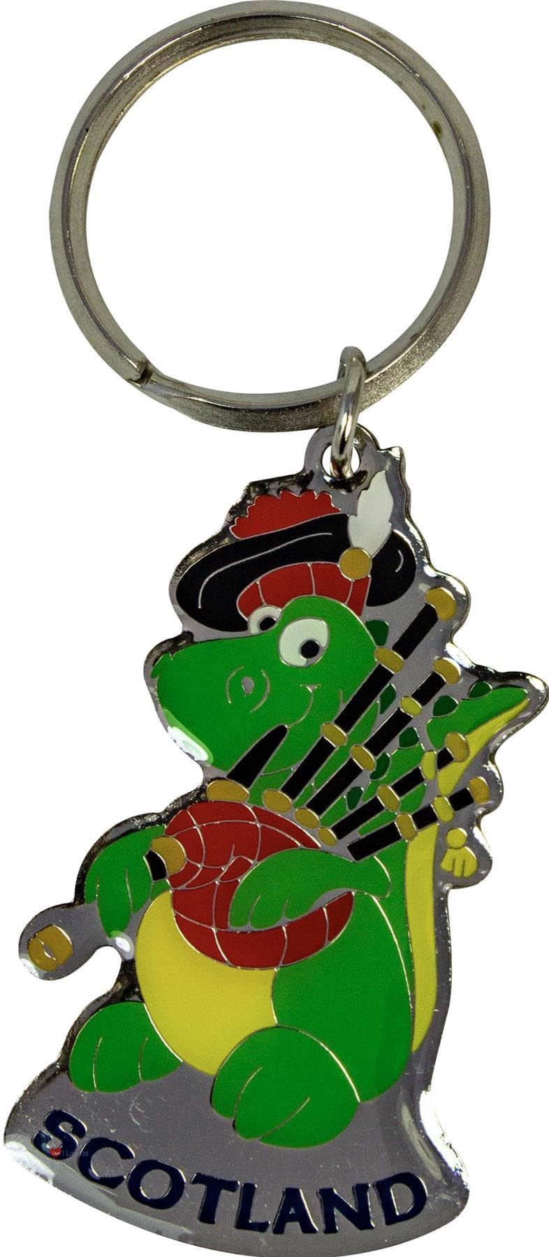 I LUV LTD Scottish Nessie with Bagpipes Keyring, Cute Keychain, Loch Ness Monster Key Ring
