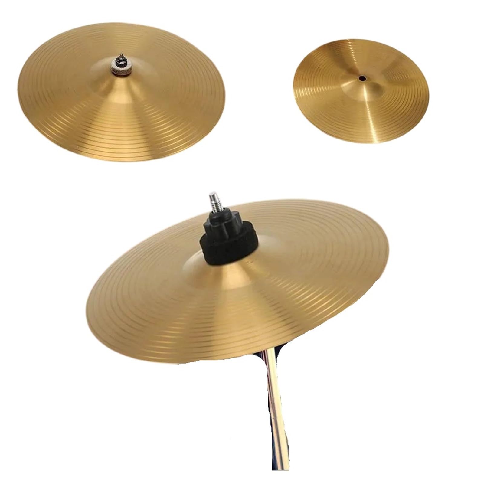 Platillos Profesionales De Batería En Platillo De Tambor Latón Superficie Lisa Platillo Choque Sonido Claro Para Juego Batería Para Instrumentos Musicales