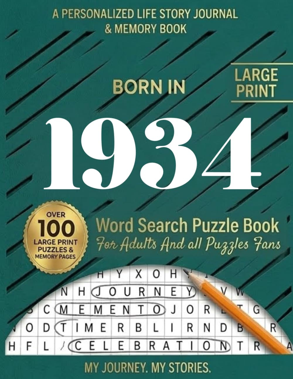 Born In 1934 Word Search Puzzle Book: Brain Boosting Word Search Puzzles with Easy-to-Read Large Print for Adults and Seniors
