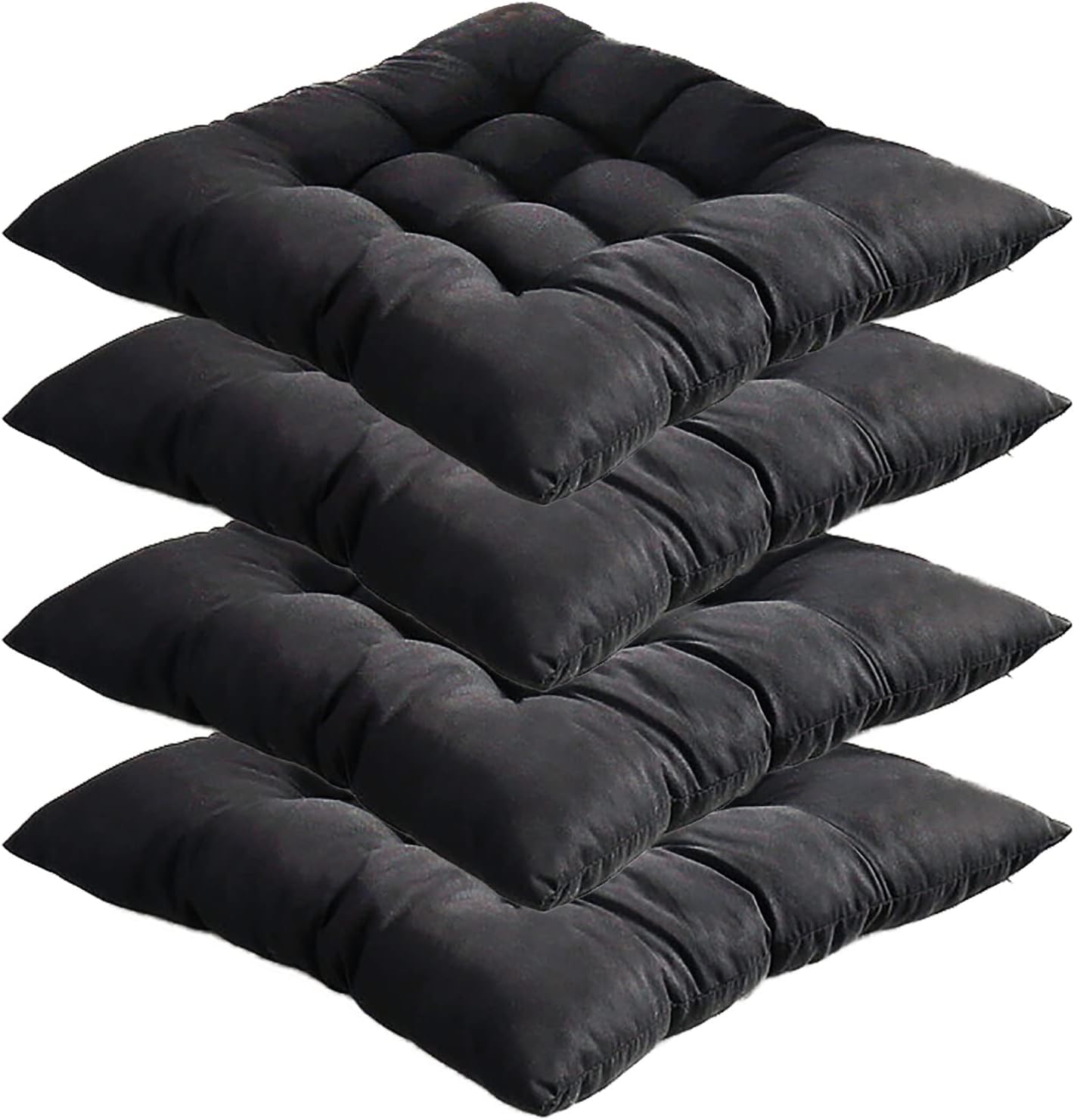 Chair Cushions for Dining Chairs Set of 4 Thick Square Seat