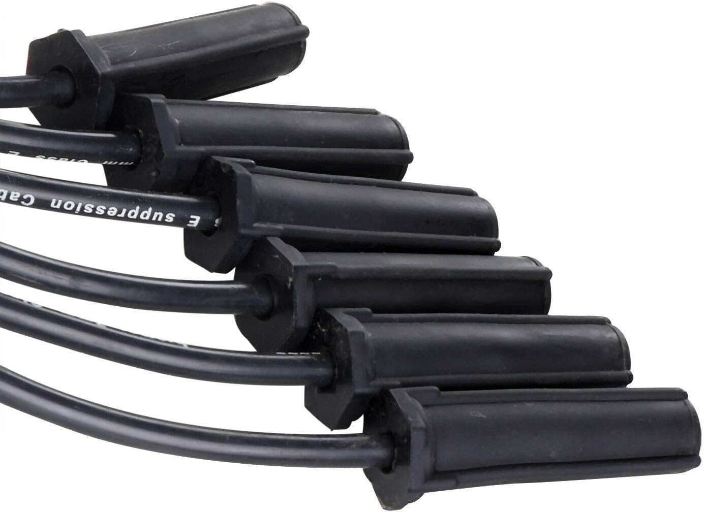 7mm Ignition Spark Plug Wires (6PC Set) for 2000-2005 Chevy Impala for 1999-2008 Pontiac Grand Prix for 2005-2009 Buick Lacrosse V6 3.8L