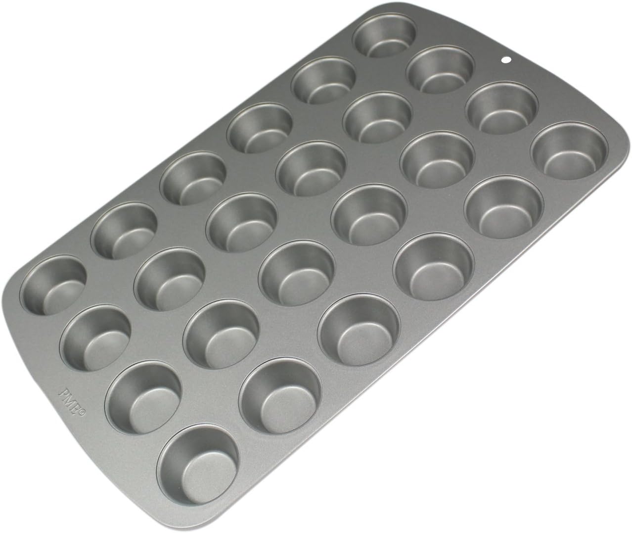 PME Mini Mini Muffin Pan-24 Cups, Non Stick Bakeware, Mini, Silver (CSB111)