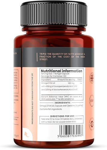 Miniatura 2 de Triple fuerza Omega 3 1000 mg x 180 cápsulas - 6 meses de suministro!