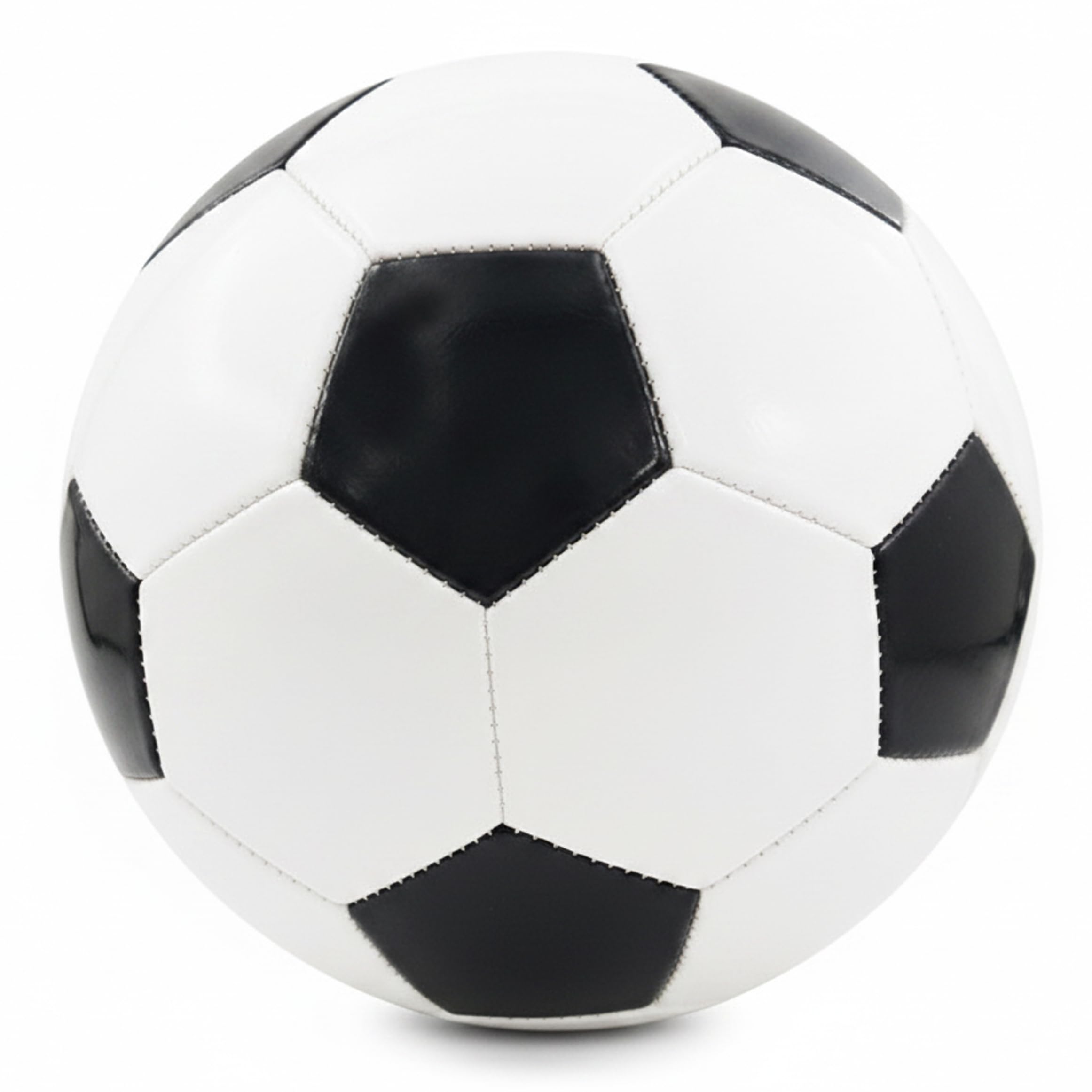 Balones de fútbol tamaño 5, balón de fútbol clásico Blanco Negro tamaño 5, PU Engrosada Adecuada para la práctica de Entrenamiento de Juegos de la Liga Juvenil
