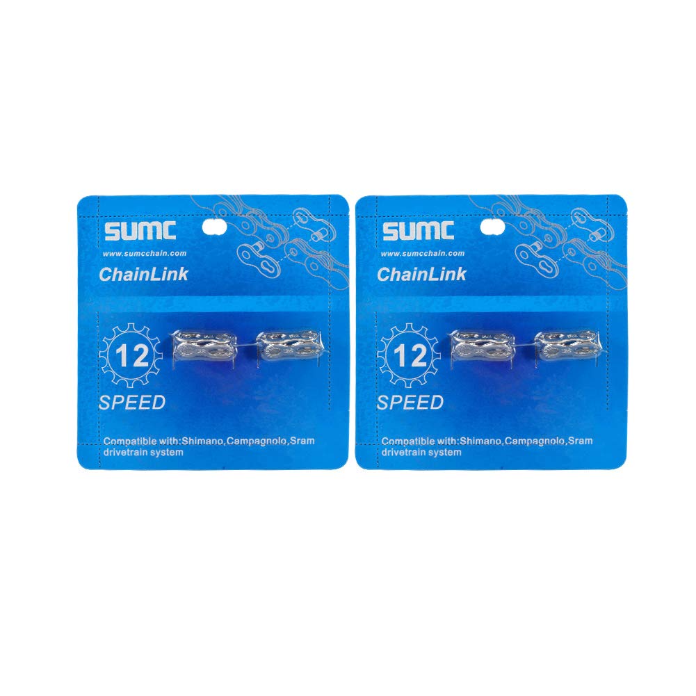 Bibike 11/12 Speed Missing Link 4 Pair SUMC Reusable Bicycle Chain Quick Link -12spd Silver