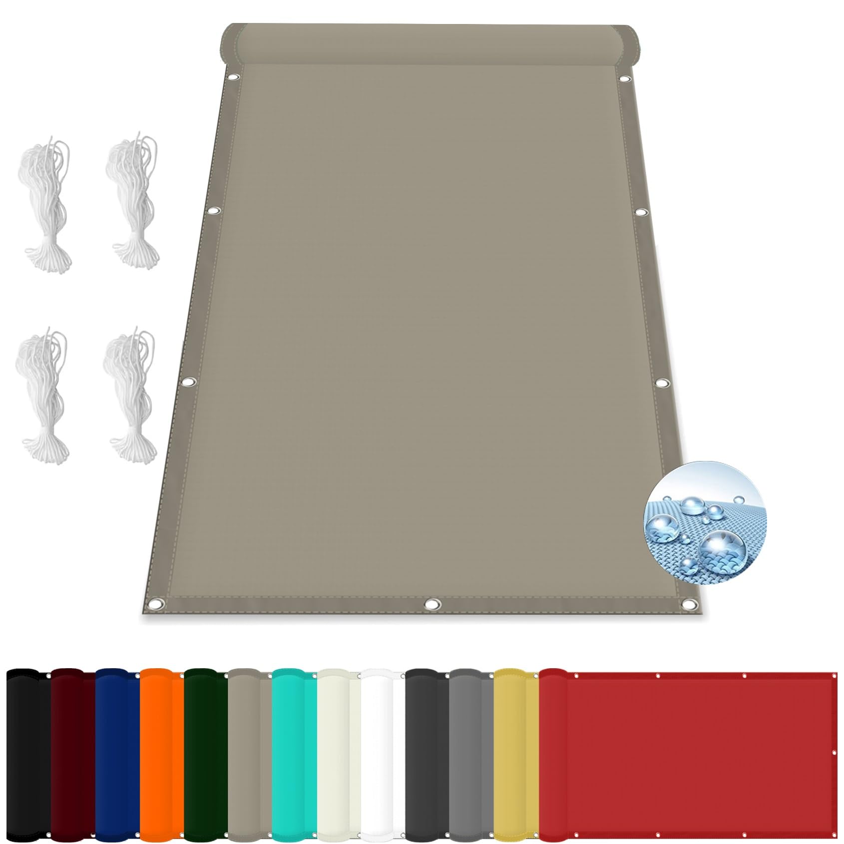 GLDYTVF Waterproof Rectangle Sun Shade Sail 1.4 x 3.2m UV Protection Garden Netting for Balcony Carports Kennel Custom Taupe Outdoor Patio Canopy Shelter with Durable Sunblock Fabric Ideal for Sun P