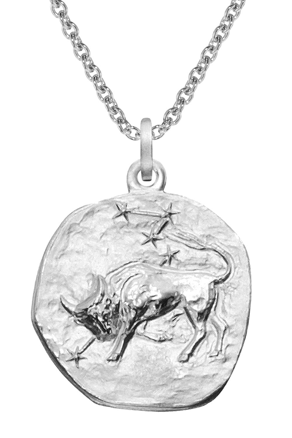 trendor Sternzeichen Stier Ø 20 mm und Halskette 925 Silber 51610-05
