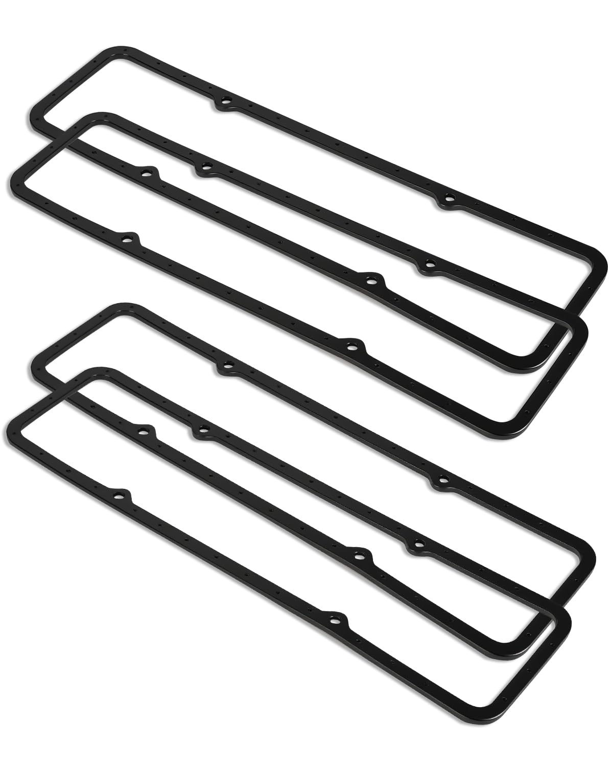 7484BOX Steel Core Rubber Valve Cover Gaskets Compatible with Small Block Chevy SBC 283 305 327 350 383 400, Silicone Reusable Valve Gasket Set, Leak-Proof Sealing – Pack of 4
