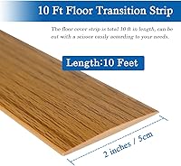 Vista 6 de Tira de transición de suelo, tiras autoadhesivas para cubrir el suelo, laminado de vinilo de 2 pulgadas de ancho, divisores planos de transición