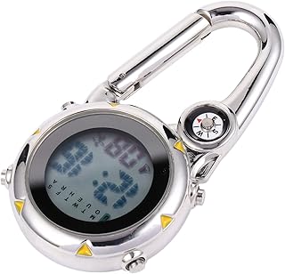 Mochila Gancho De Aço Inoxidável Relógio De Exercício Multiferramenta Chaveiro Inoxidável Mosquetão Enfermeira Relógio Clipe No Relógio Esportivo Mosquetão Bússola Relógio