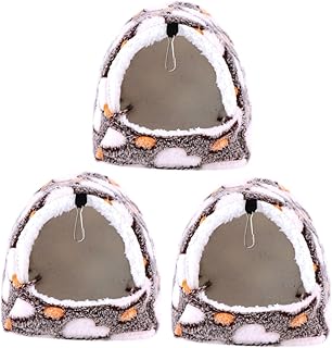 NOLITOY 3 Pçs Hamster Pendurado Rede Ouriço Gaiola De Lã Hamster Pendurado Cama Hamster Casa Cama Para Animais Pequenos Pequenos Animais De Estimação Cama Com Gancho Confortável Cabide