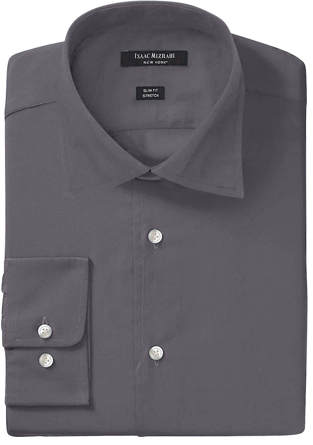 Chemise Isaac Mizrahi col découpé coupe ajustée pour homme