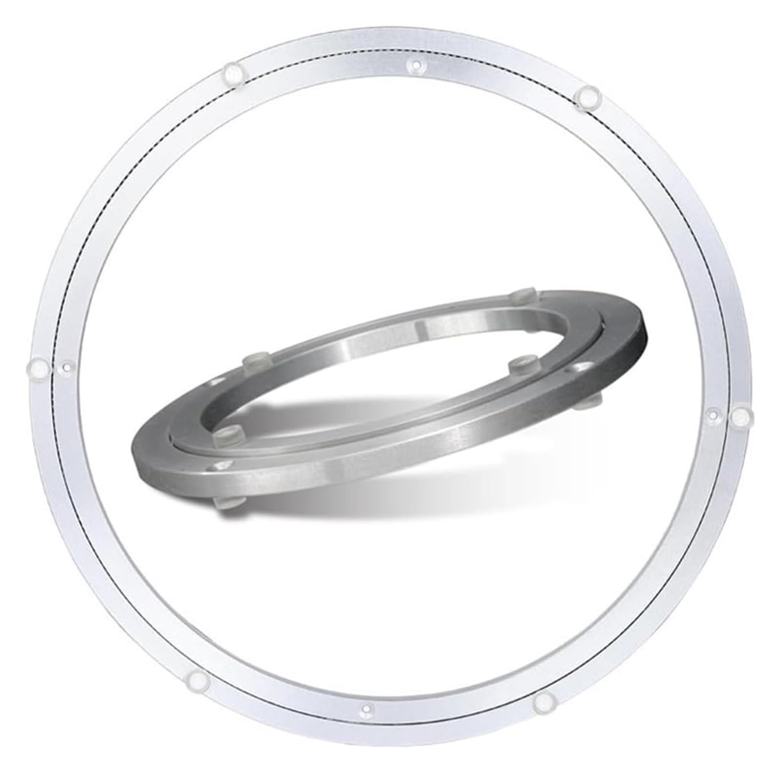 KEuLen Drehlager aus Aluminiumlegierung, Schwenkbasis Rotierende Drehtellerbasis Lager Aluminiumlegierung Hardware for rotierendes Tablett(16in/40cm)