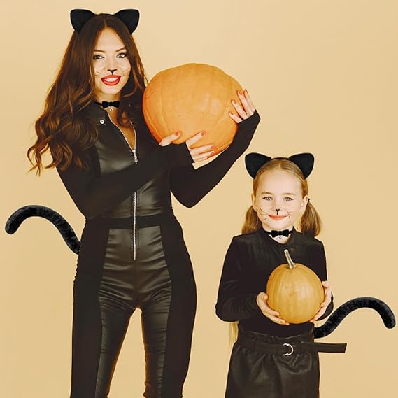 Sincere Party Kat Halloween Kostuum voor Meisjes Lange Mouw Kwaliteit Kat Fancy Jurk met Staart en Hoofdband voor Peuter 5-6 jaar Sincere Party Kat Halloween Kostuum voor Meisjes Lange Mouw Kwaliteit Kat Fancy Jurk met Staart en Hoofdband voor Peuter 5-6 jaar