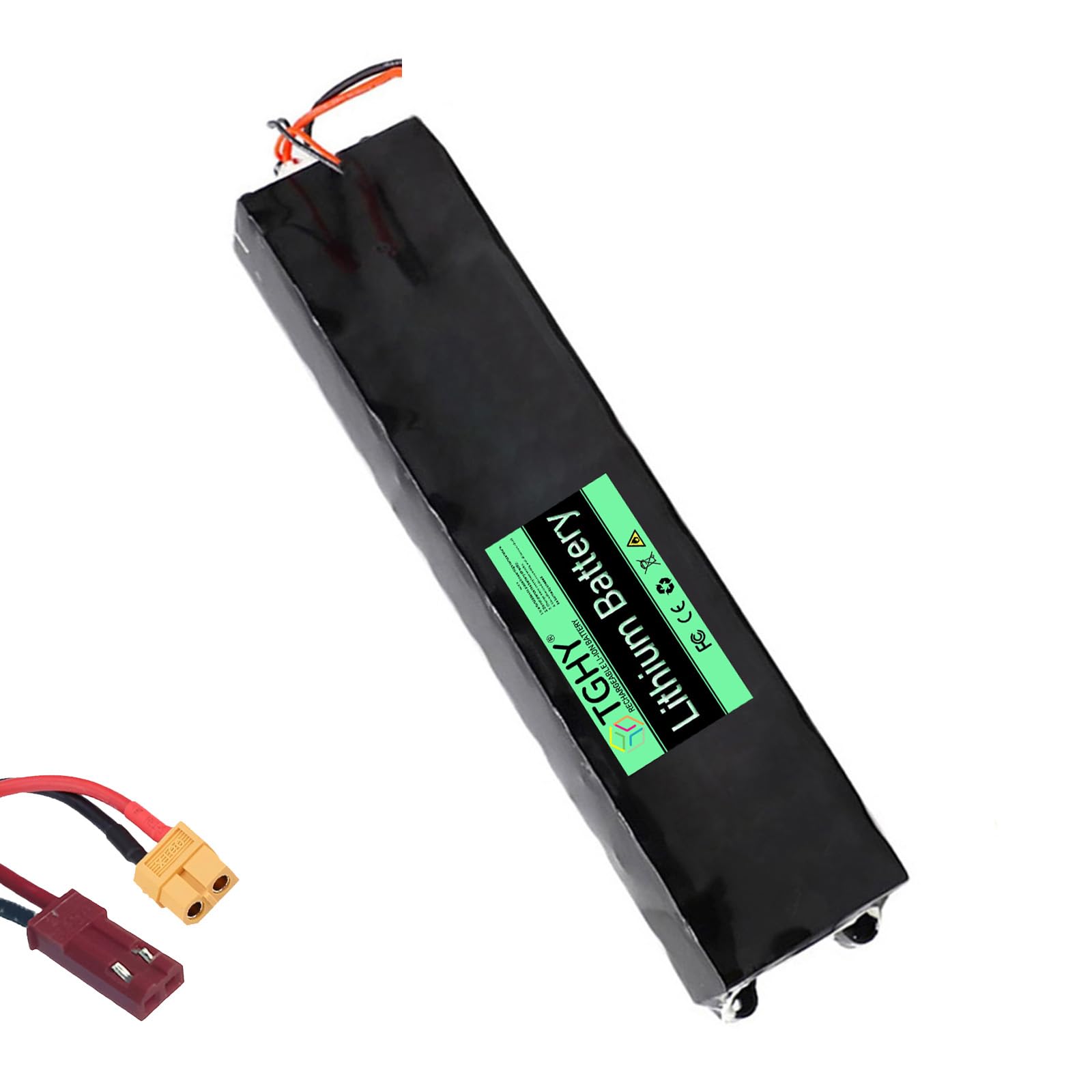 TGHY Batteria al Litio per Monopattino Elettrico 36V 6,6Ah 7,8Ah 9Ah Batteria agli ioni di Litio per Hoverboard 36 Volt per Motore per Skateboard per Veicoli bilanciati da 324 W,36v 6.6ah,XT60+JST 1