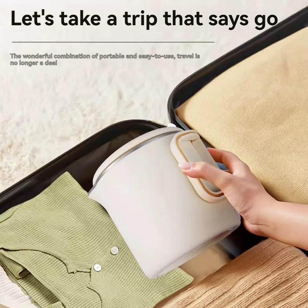 Cuiseur à Riz Multifonction, Électrique Pliable Mini pour Voyage, Cuiseur Électrique Pliable pour, Appareil à Fondue Électrique EU Plug
