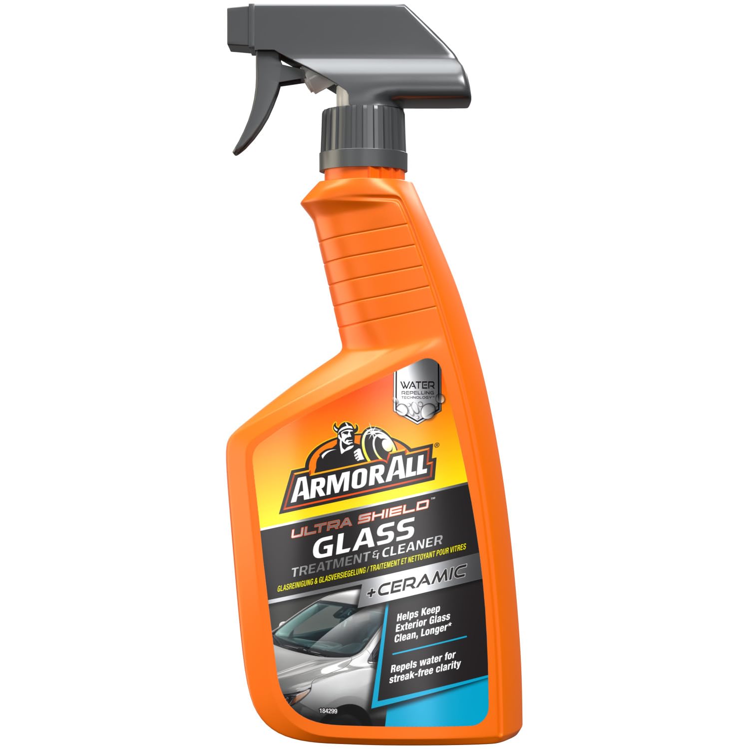 Armor All Ultra + Ceramic Glass Treatment and Cleaner Spray 500ml, Ceramic Coating Cleans and Protects against Water and Dirt Stains, Ideal for Car & Motorcycle Detailing