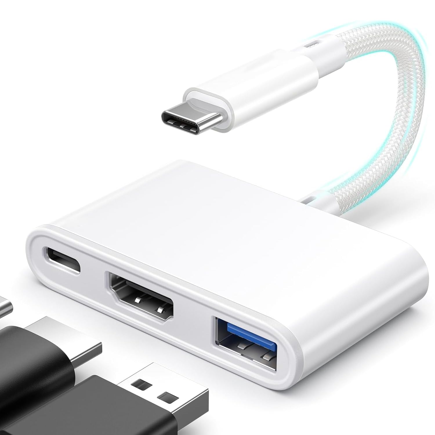 YellowCult USB C to HDMI Adapter,USB Type-C Converter to HDMI 4K + USB 3.1 + USB-C Charging Port 3 in 1 Hub,USB-C Digital AV Multiport Adapter for MacBook Pro iPad Pro iPhone 15 16, TV & Monitor-image-7