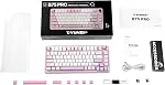 YUNZII B75 PRO Wireless Mechanical Keyboard,75% Layout with Knob,Hot Swap Gasket Custom Structure,Creamy Pre-lubed Switches,RGB Backlit,Bluetooth/Type-C/2.4G for Win/Mac(Cocoa Cream V2 Switch,Purple)