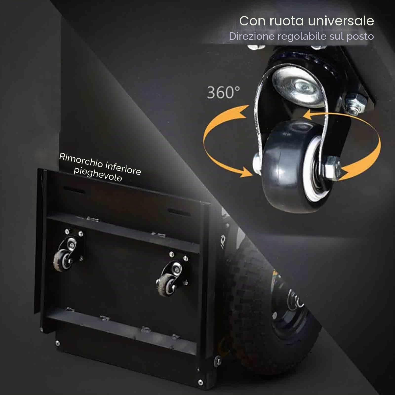 Carrello montascale Elettrico da 1200 W, capacità di carico (400 kg), Motore brushless, Batteria Rimovibile, Sali e scendi Le Scale Senza Sforzo, Facile da Usare e Portatile,1200w