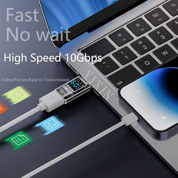 LivX Revolution USB 3.2 to Type C Converter 60W Fast Charging 10Gbps Data Transfer Digital Display OTGGF