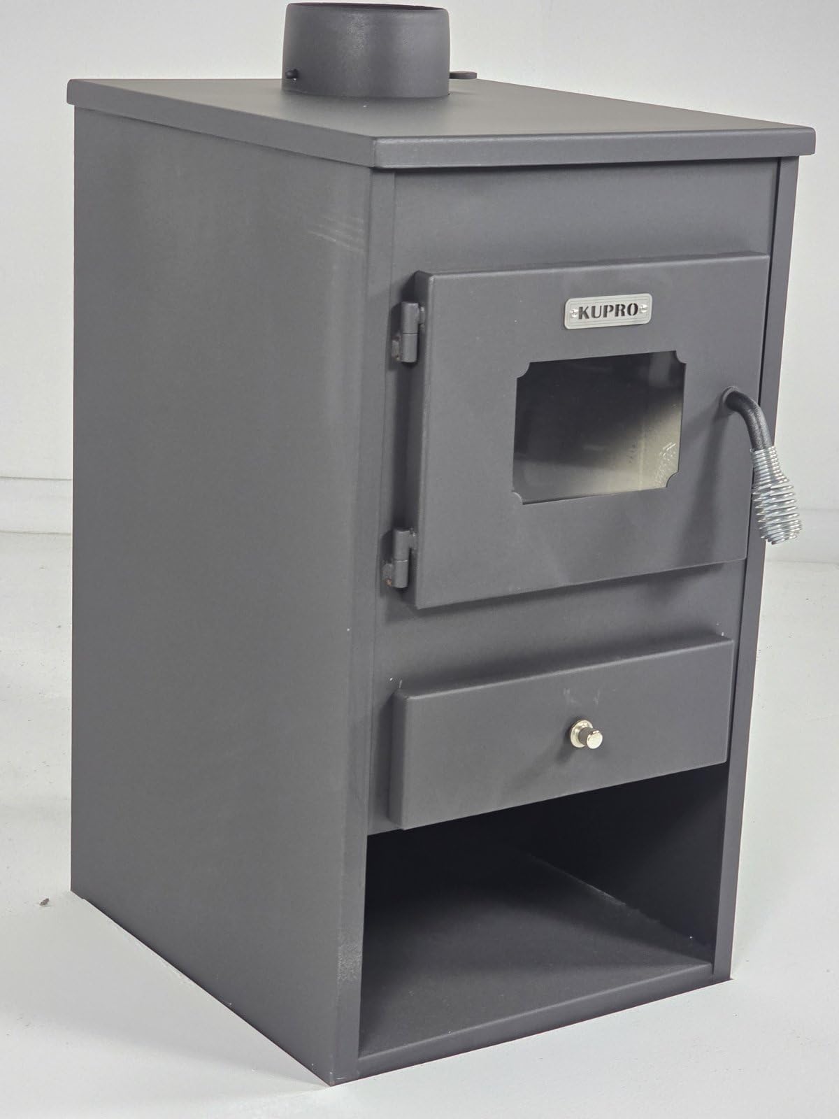 Stufa a legna a combustibile solido camino legna bruciatore in acciaio coperchio e falda 8,4 kw
