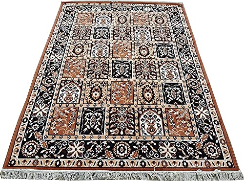 Image of Soft Traditional Rug for Living Room, Home Decor, Non Slip Washable Carpet 6x8 feet (180 x 235 CM) Gold