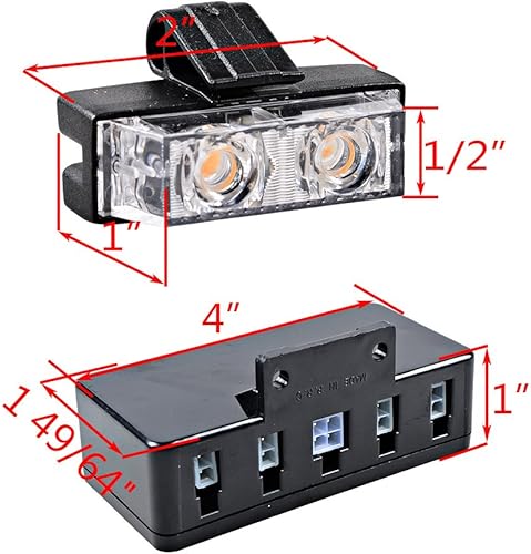 Miniatura 3 de Luces estroboscópicas intermitentes de emergencia, advertencia y peligro, Ambar