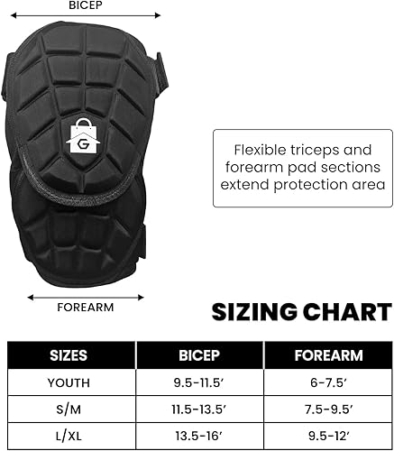 Miniatura 5 de GETORIUM Codera de bateo de béisbol, máxima protección y comodidad, codera de sóftbol con carcasa exterior duradera y diseño ligero, perfecto para