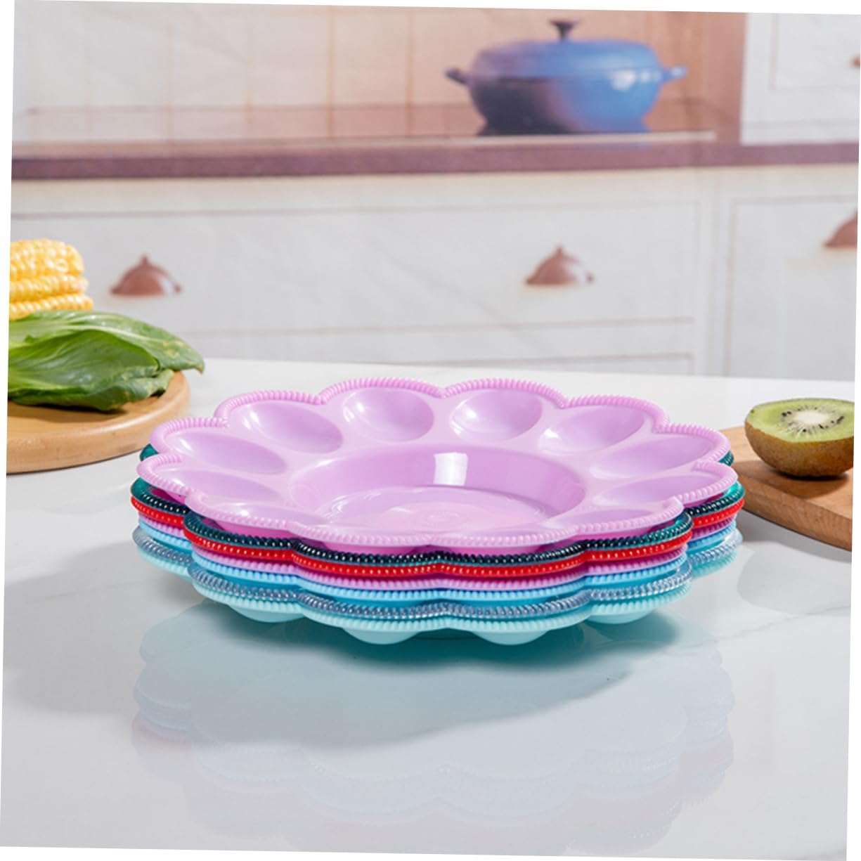 Cabilock 3pcs Egg Storage Tray Eggs Storage Trays Organizer Hard Boiled Meatball Shrimp Japanese Decor Platter Tray for Boiled Eggs Countertop Egg Stand Lid Display Basket Paper Cup Plastic